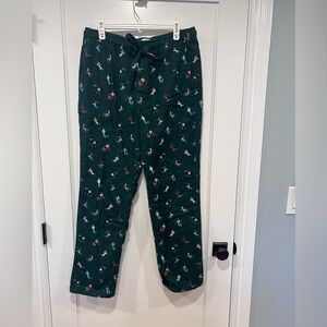 Jcrew Men’s Flannel Pajama Pants with Ski Print Medium